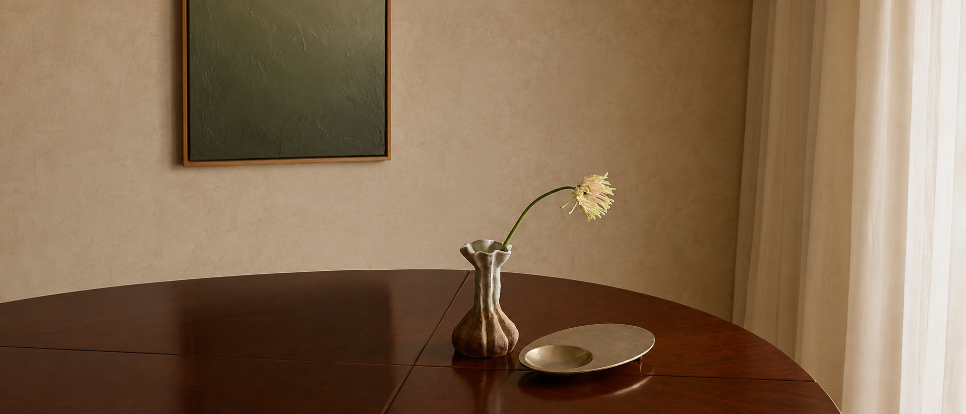 Considered home objects in a modern interior