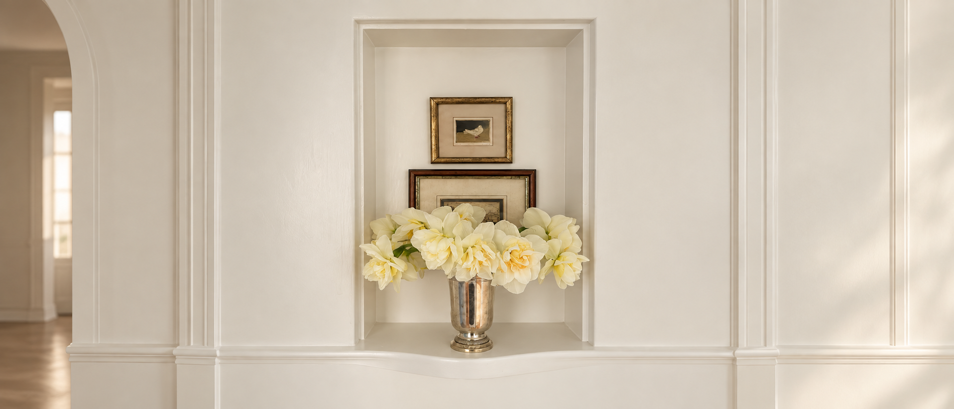 Decorative vessels styled in a modern living space